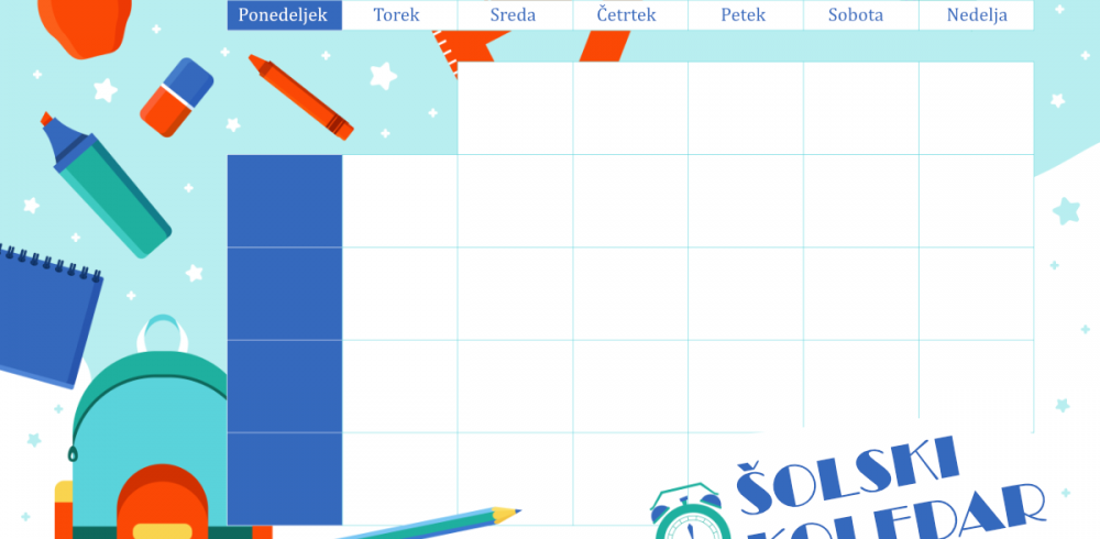 Šolski koledar Šolski koledar
